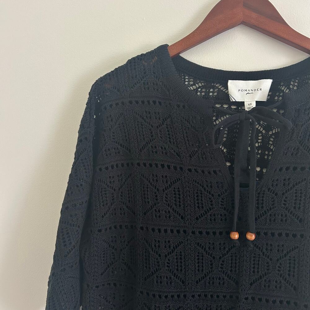NWT Pomander Place Crochet Knit Cover Up Sz XS - Picture 6 of 10